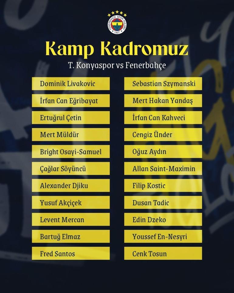 fenerbahcede konyaspor deplasmaninda 4 eksik kamp kadrosu aciklandi 0 Qi5Csjsj