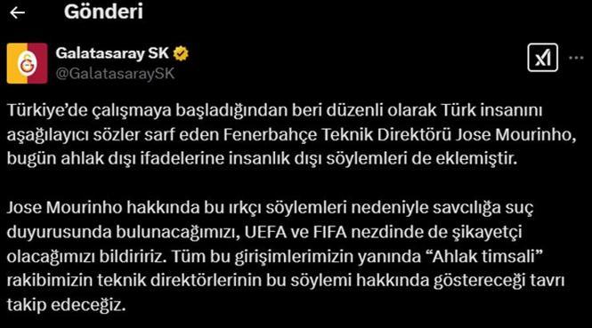 CANLI | Tüm dünya Jose Mourinho'nun 'maymun' benzetmesini konuşuyor: Galatasaray'dan 'ırkçı söylem' nedeniyle suç duyurusu! Derbinin ardından kaos... 4 canli tum dunya jose mourinhonun maymun benzetmesini konusuyor galatasaraydan irkci soylem nedeniyle suc SuYNjmVZ