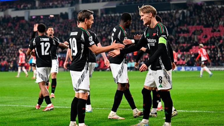 devler liginde cilgin mac arsenalden tarihi galibiyet psv arsenal maci sonucu 1 7 0 STqmgXMW