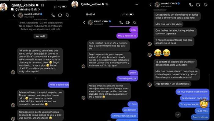 Wanda Nara'nın sevgilisi L-Gante, Icardi ile mesajlarını ifşaladı 'Tek iyi yaptığın şey topa vurmak, papağan' 3 wanda naranin sevgilisi l gante icardi ile mesajlarini ifsaladi tek iyi yaptigin sey topa vurmak 4qt5EP8P
