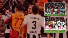 besiktas galatasaray derbisinde kaos iki yildiz birbirine girdi yabanci madde yagdi 9aFSI4Yc